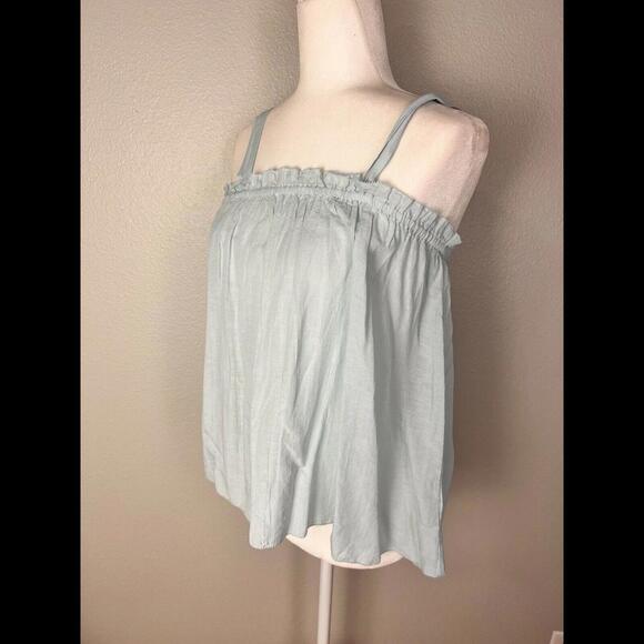 Love by Gap Top Women Casual Sleeveless Blouse Small S Baby Blue Semi Sheer - Picture 3 of 6